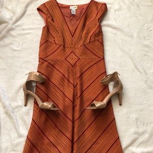 Vibrant Orange Embellished Dress Liz Claiborne